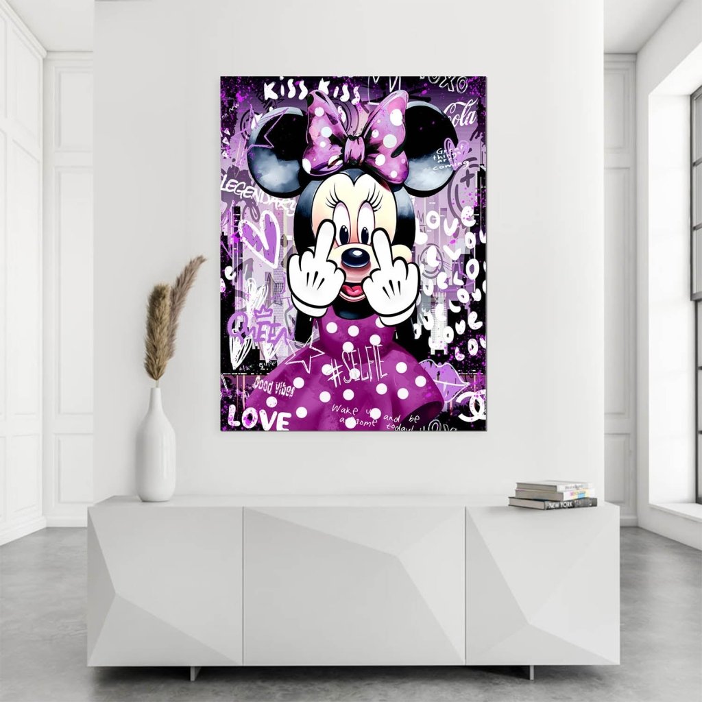 Bad Minnie Pop Art AluDibond Bild INGALERIE