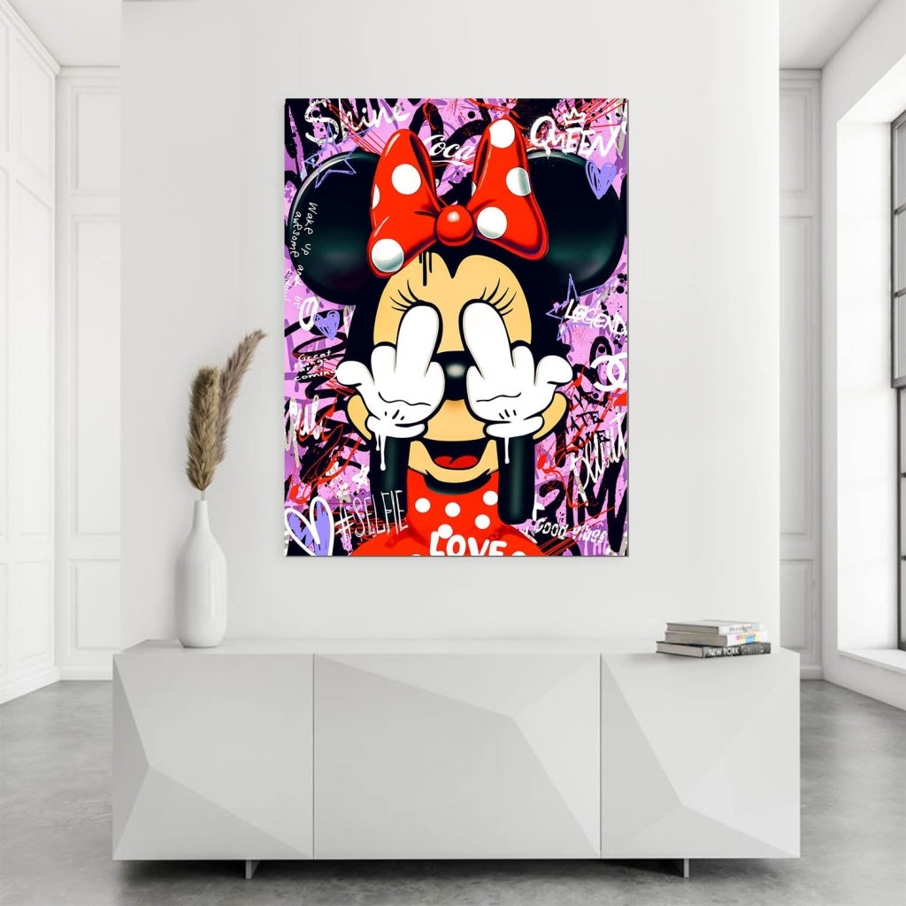 Bad Minnie Street Art AluDibond Bild INGALERIE