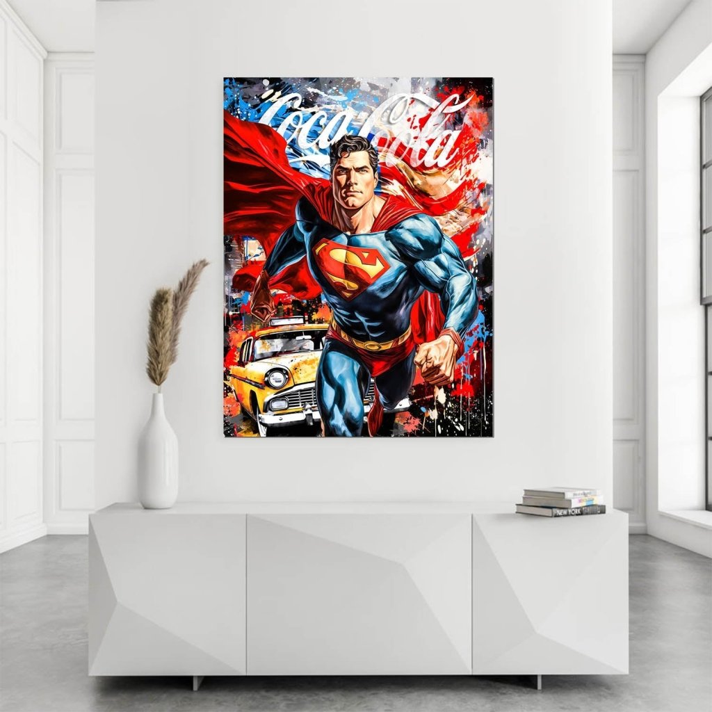 Pop Art Aludibond Bild Superman New York INGALERIE