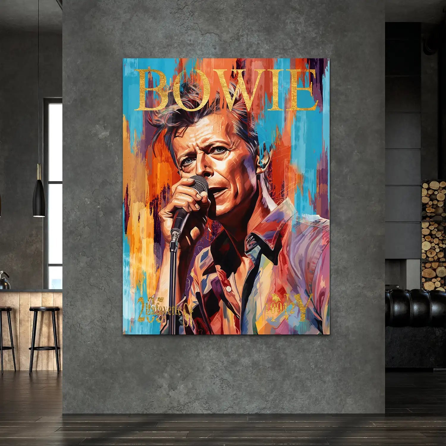 Bowie Abstrakt Style AluDibond Bild INGALERIE