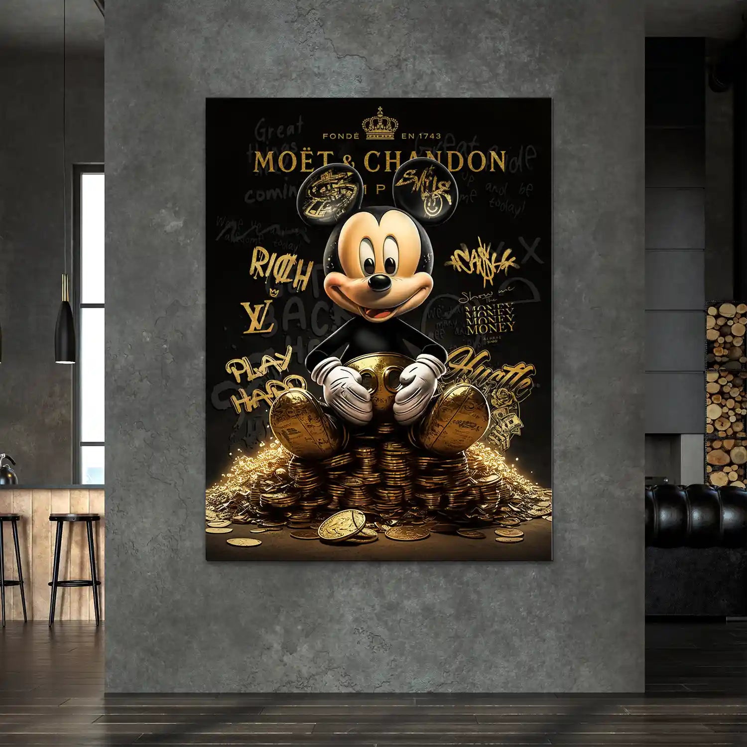 Micky Gold Motivation Pop Art AluDibond Bild INGALERIE