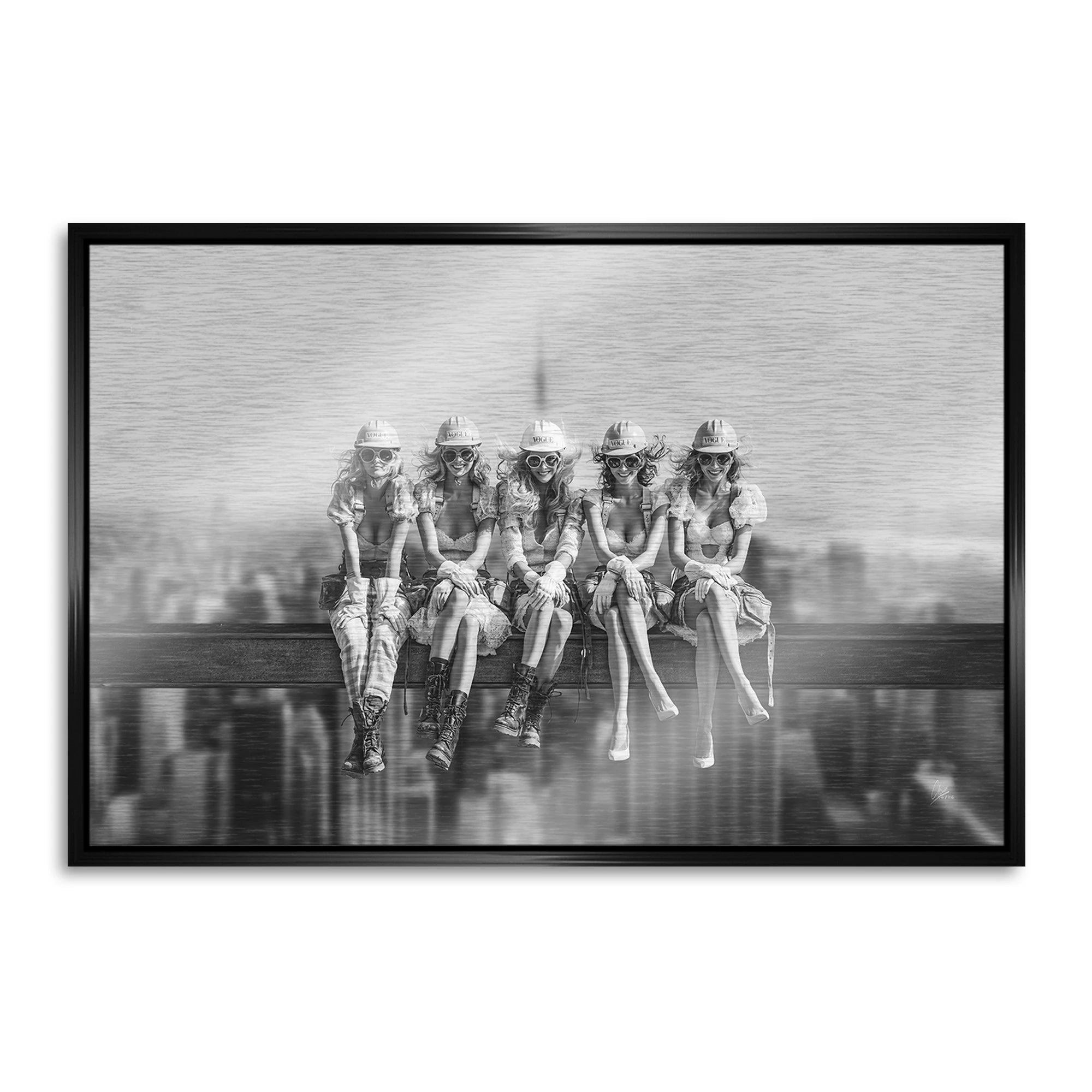 Skyline Girls Aluminiumbild gebürstet