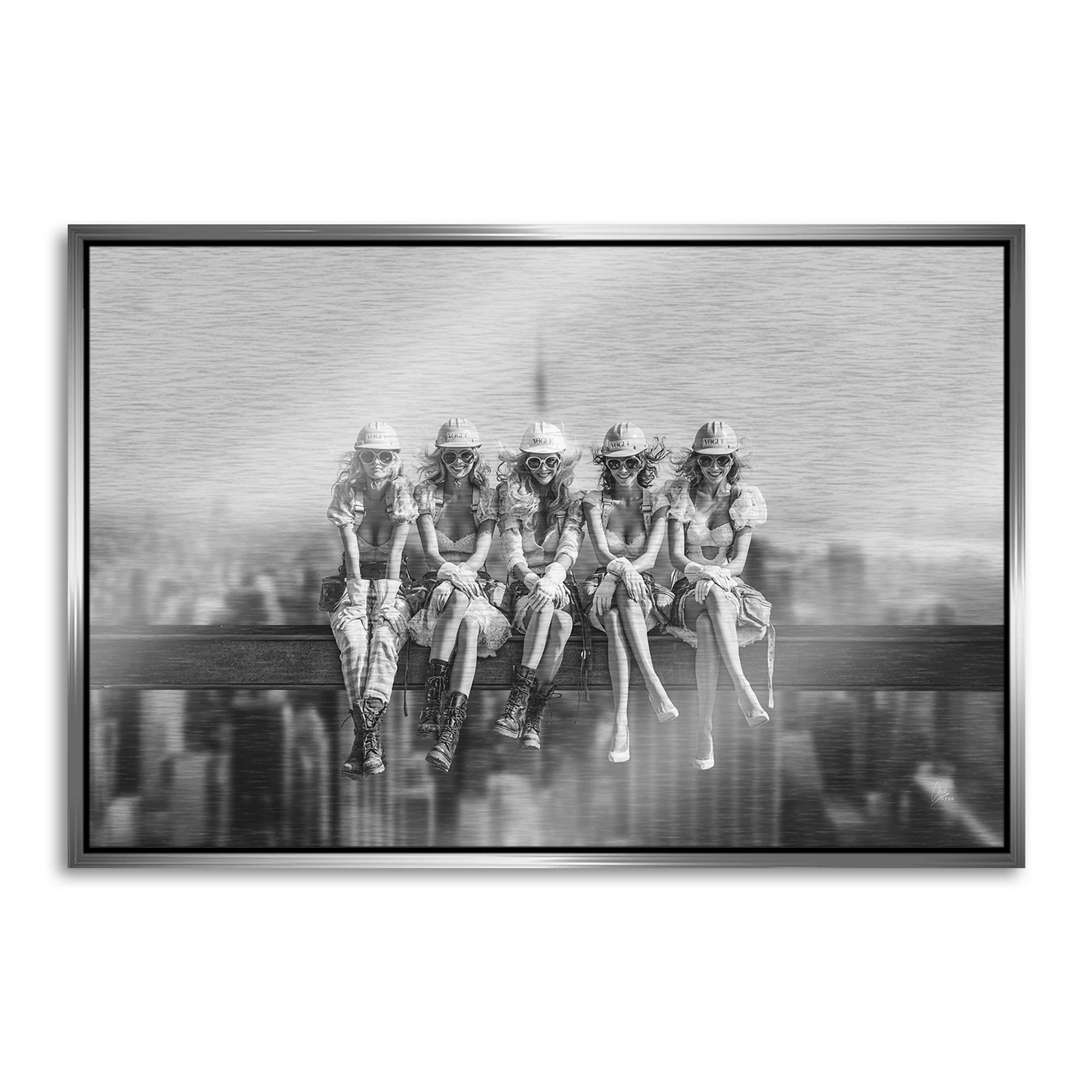 Skyline Girls Aluminiumbild gebürstet