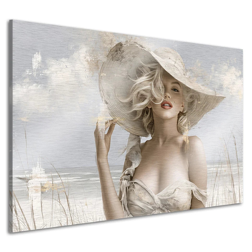 Marilyn Monroe Riviera Aluminiumbild gebürstet