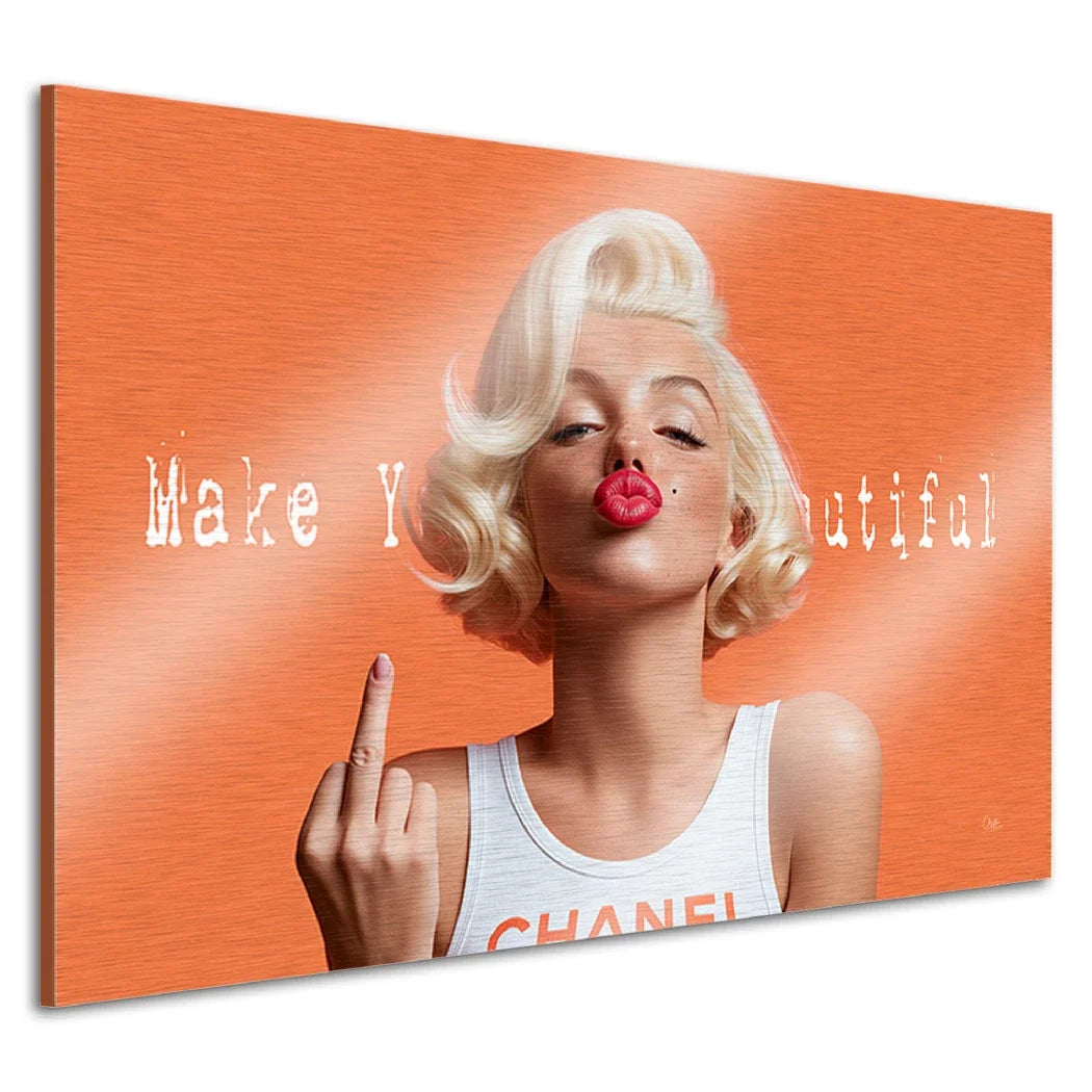 Marilyn Monroe Beautiful Aluminiumbild gebürstet