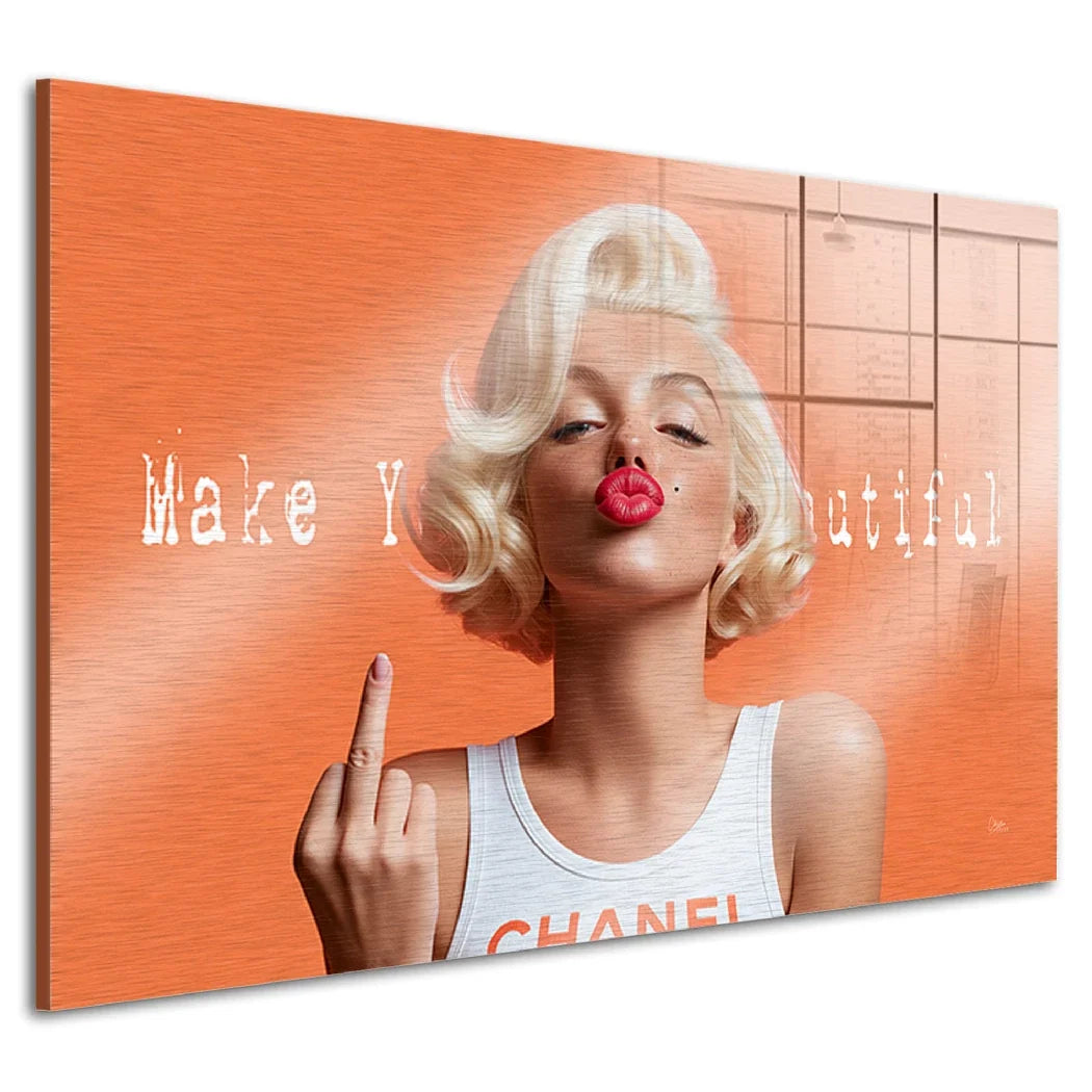 Marilyn Monroe Beautiful Aluminiumbild gebürstet