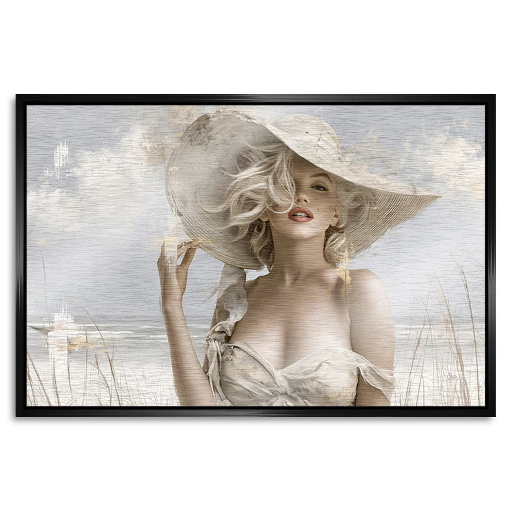 Marilyn Monroe Riviera Aluminiumbild gebürstet