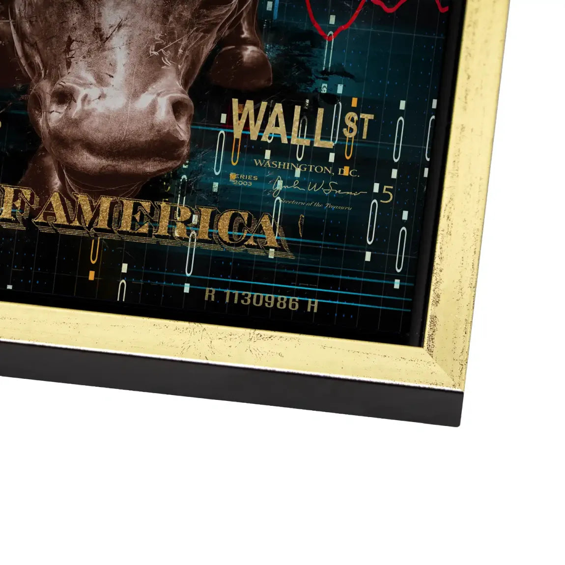 Dagobert Duck Wallstreet Alu Gebürstet Bild