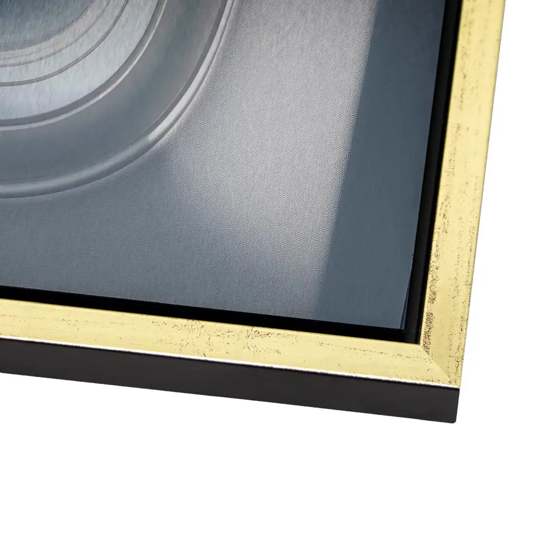 Flugzeugfenster Horizont Aluminiumbild gebürstet
