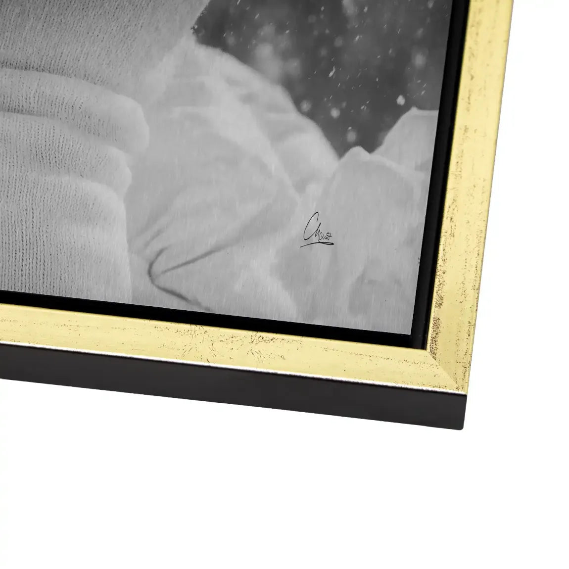 Audrey Hepburn Snow Portrait Alu Gebürstet Bild