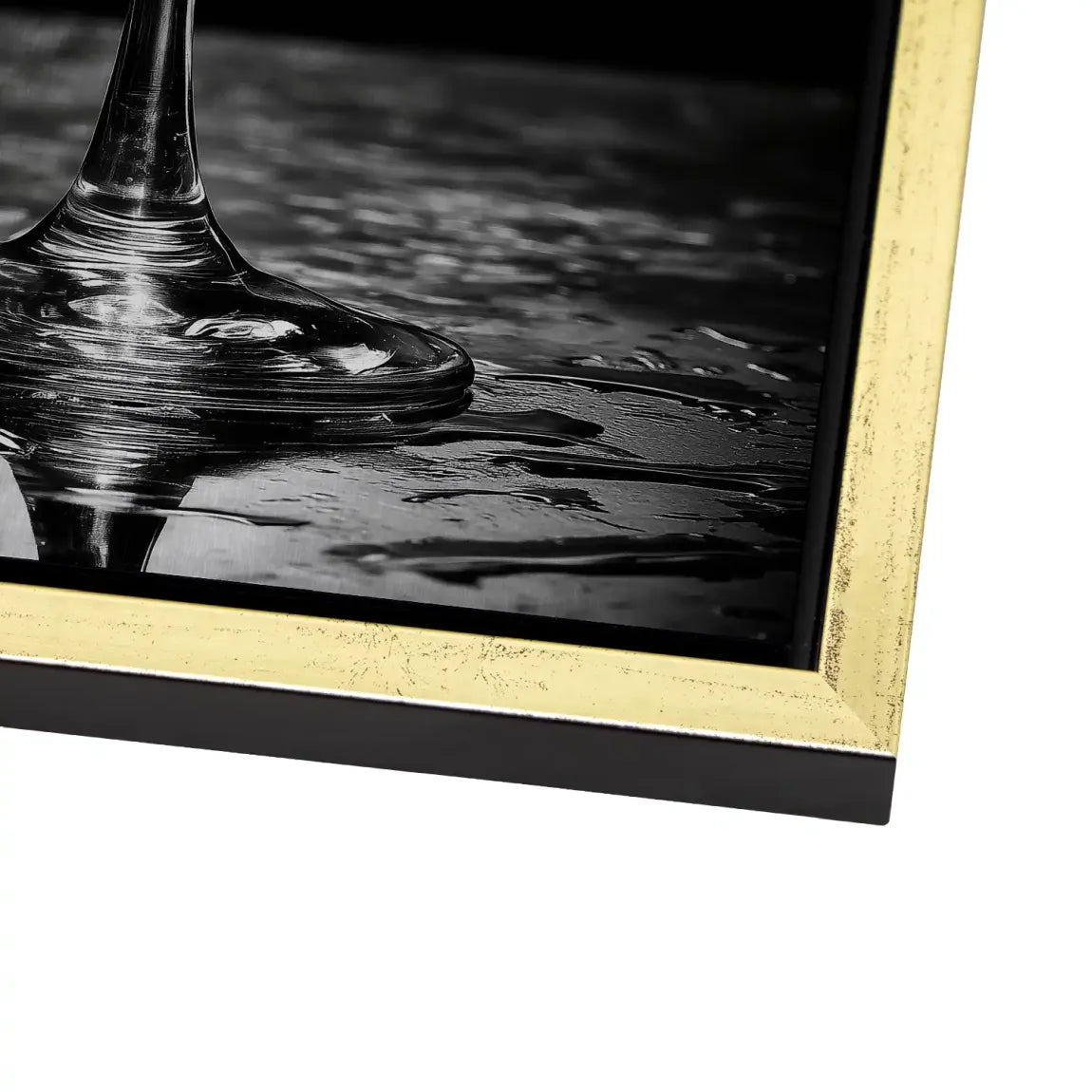 Martini Glas Noir Alu Dibond Bild gebürstet