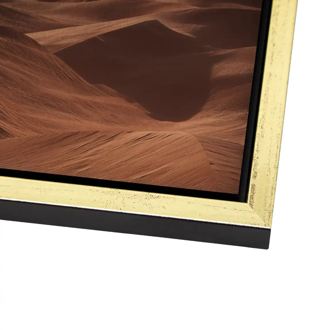 Goldene Wüste Alu Dibond Bild gebürstet
