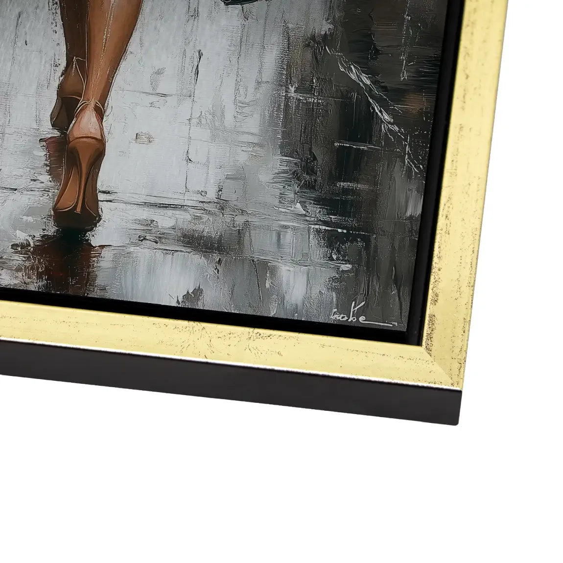 Walk in the Rain Alu Dibond Bild gebürstet