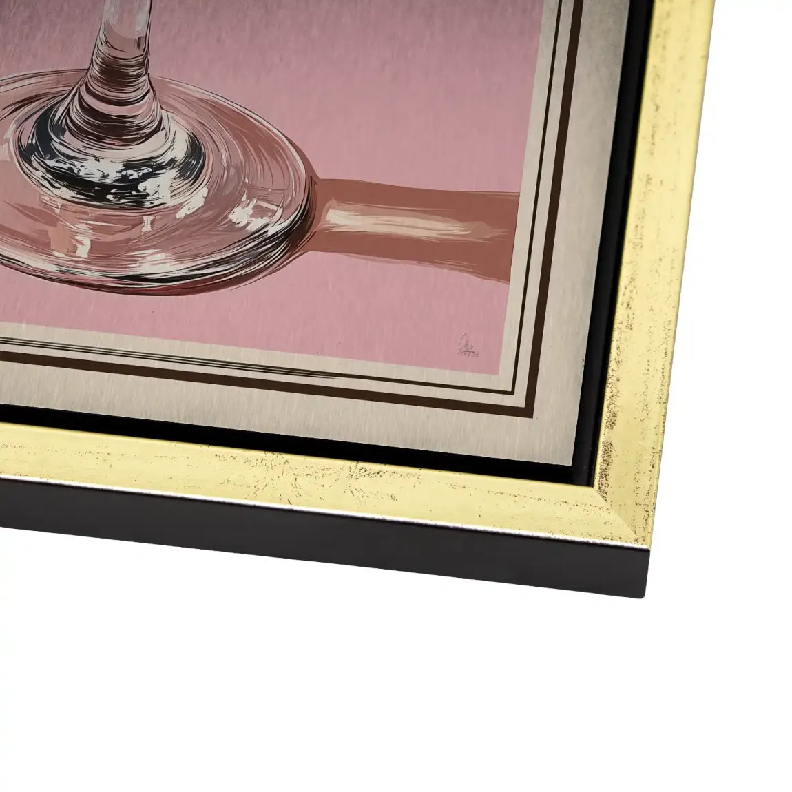 Martini Retro Art Alu Dibond Bild gebürstet