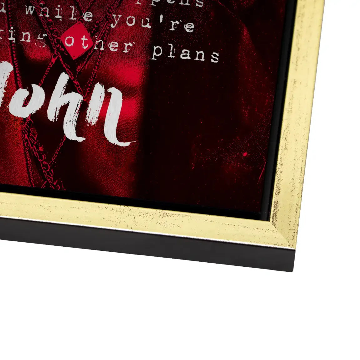 Lennon Red Vision Alu Dibond Bild gebürstet