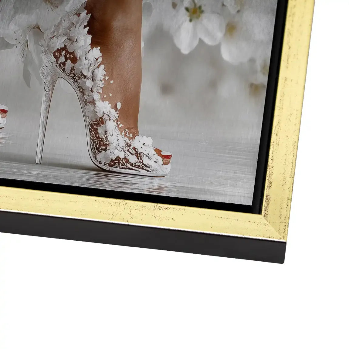 Sensual Blossom Heels Alu Dibond Bild gebürstet