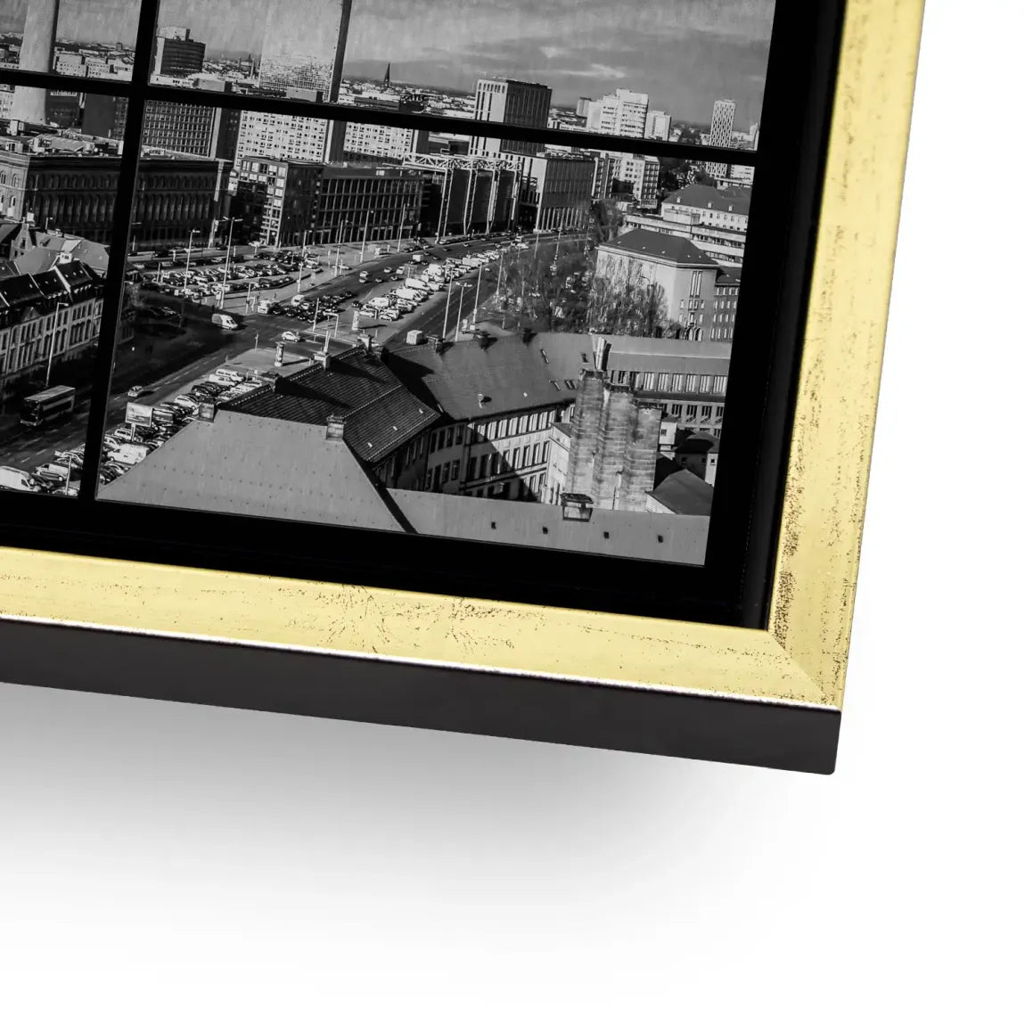 Berlin Skyline Noir AluDibond Gebürstet