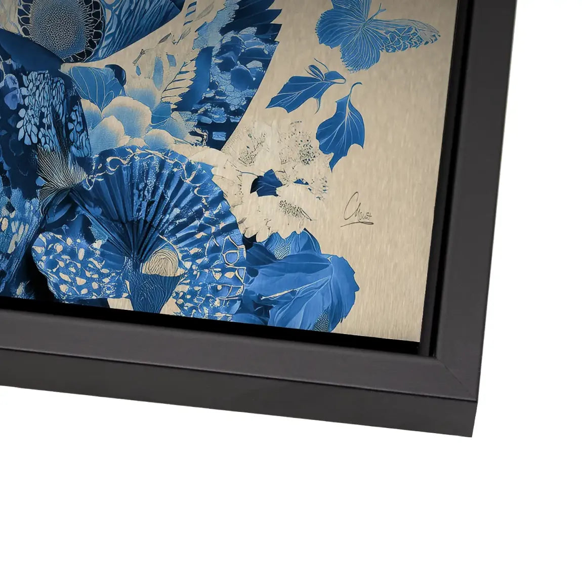 Blue Lotus Geisha Alu Gebürstet Bild