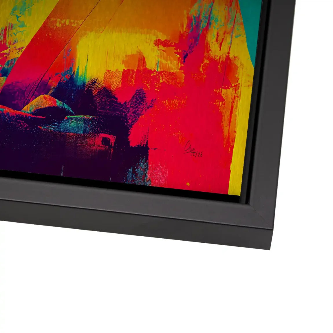 Geisha Pop Art Alu Dibond Bild gebürstet