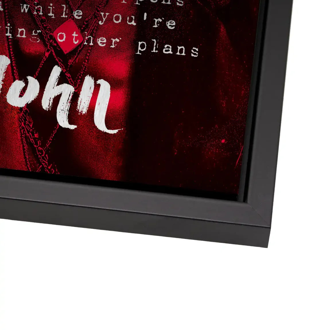 Lennon Red Vision Alu Dibond Bild gebürstet