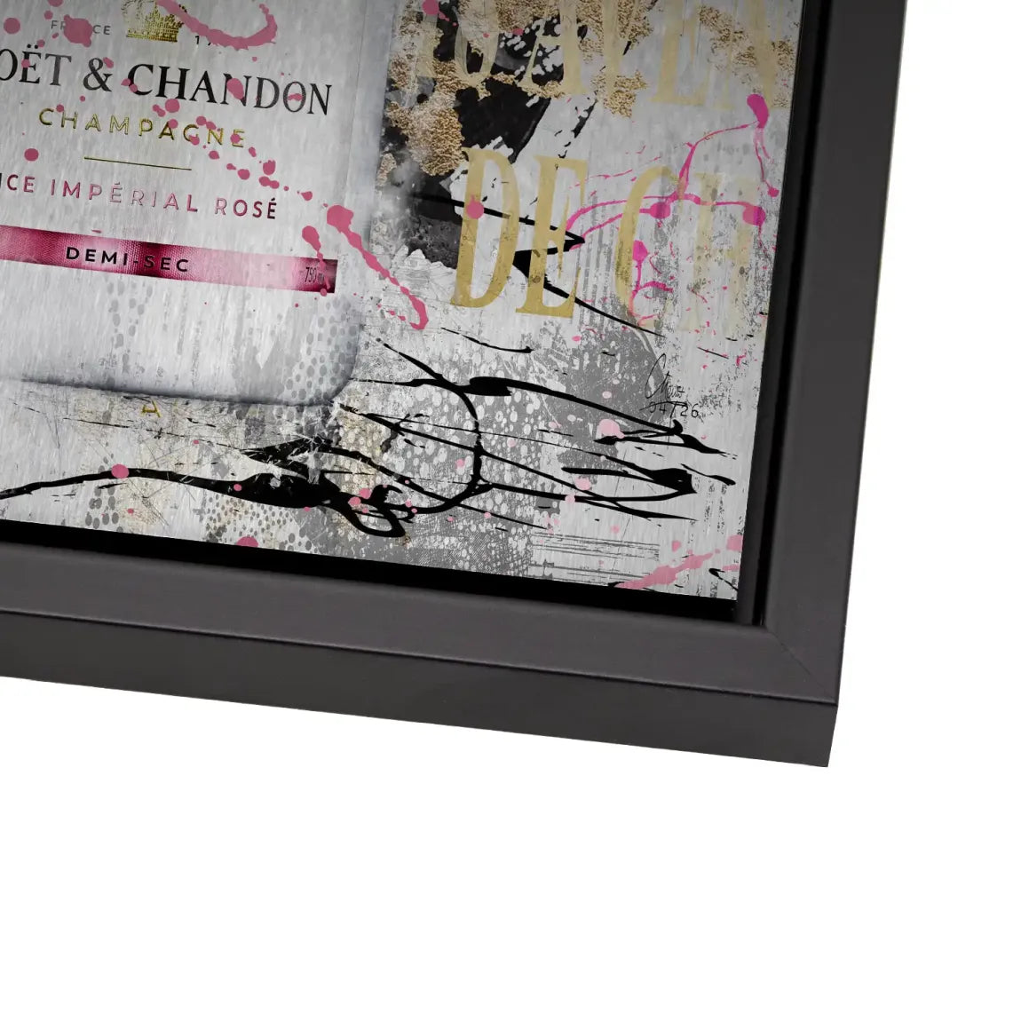 Champagner Rosé Aluminiumbild gebürstet