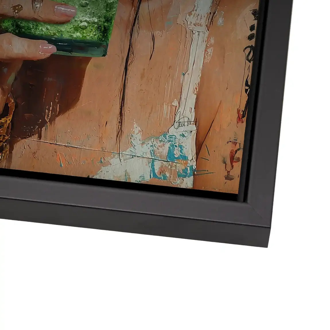 Frida Kahlo Mint Alu Dibond Bild gebürstet