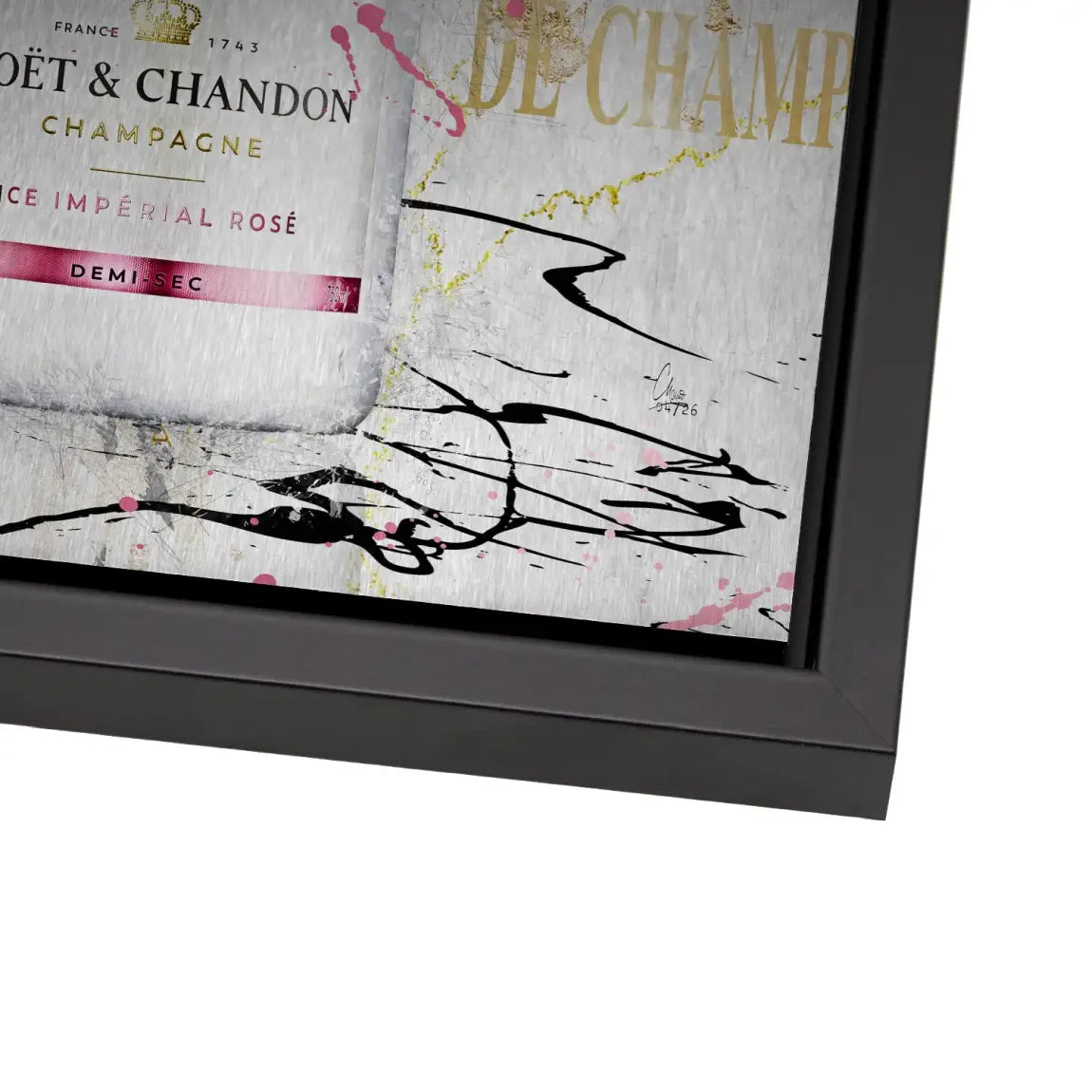 Champagner Glam Aluminiumbild gebürstet