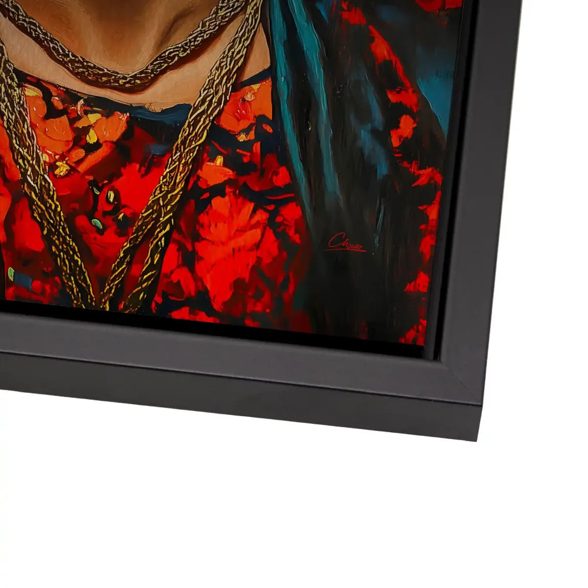 Frida Kahlo Fiery Bloom Alu Dibond Bild gebürstet INGALERIE