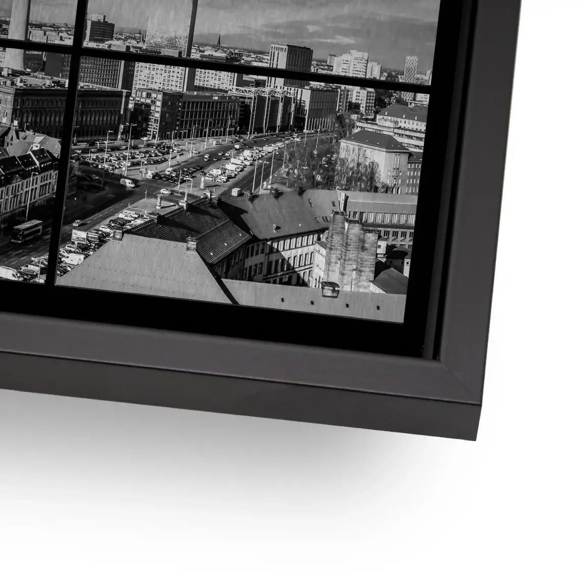 Berlin Skyline Noir AluDibond Gebürstet