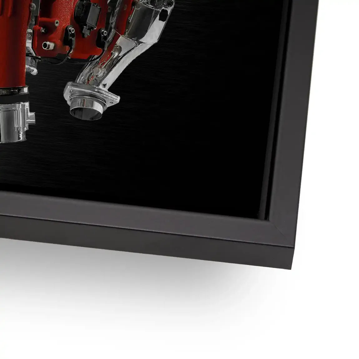 Ferrari V8 Motor AluDibond Gebürstet