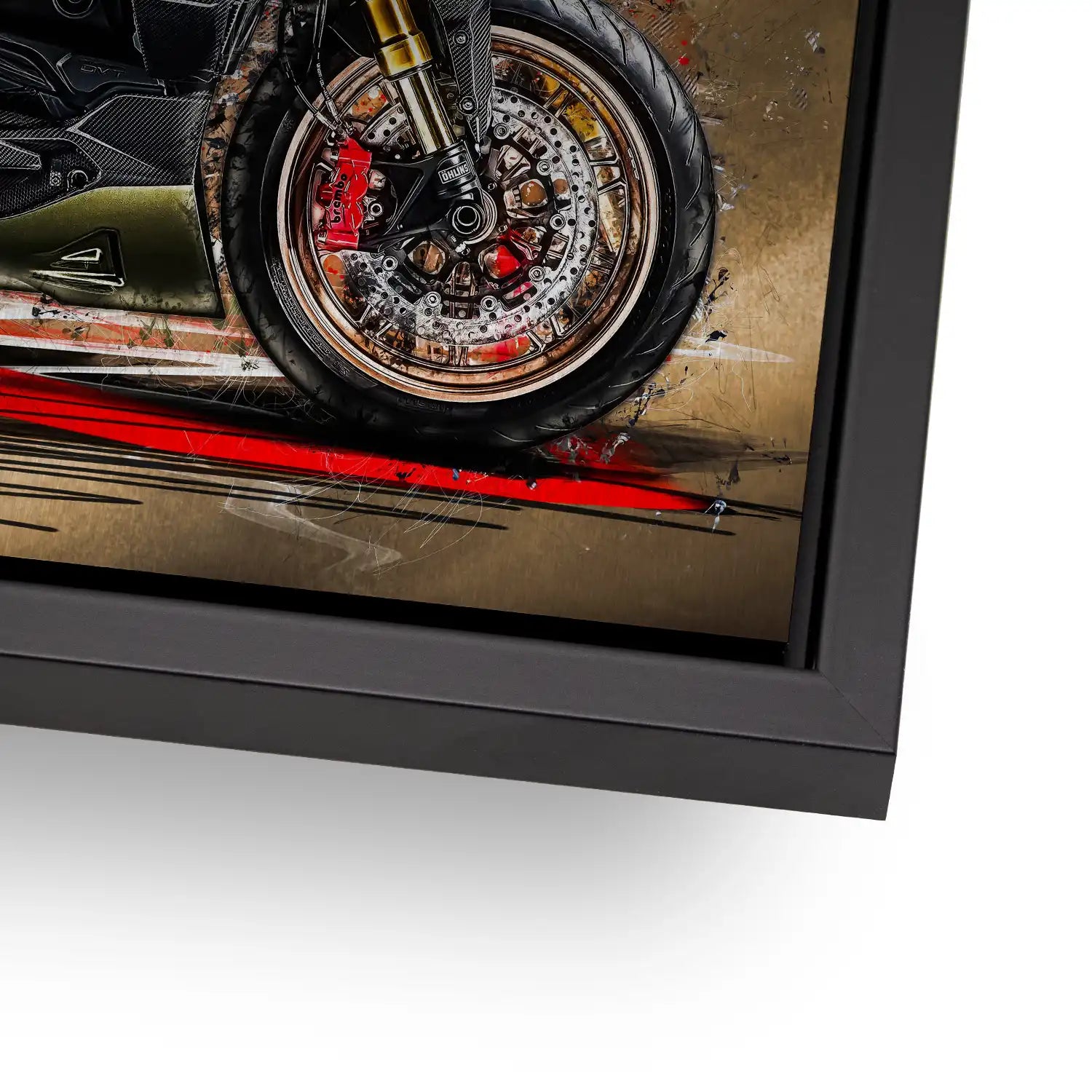 Ducati Diavel Lambo Retro Alu Dibond Gebürstet INGALERIE