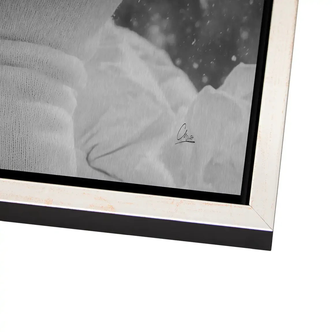 Audrey Hepburn Snow Portrait Alu Gebürstet Bild