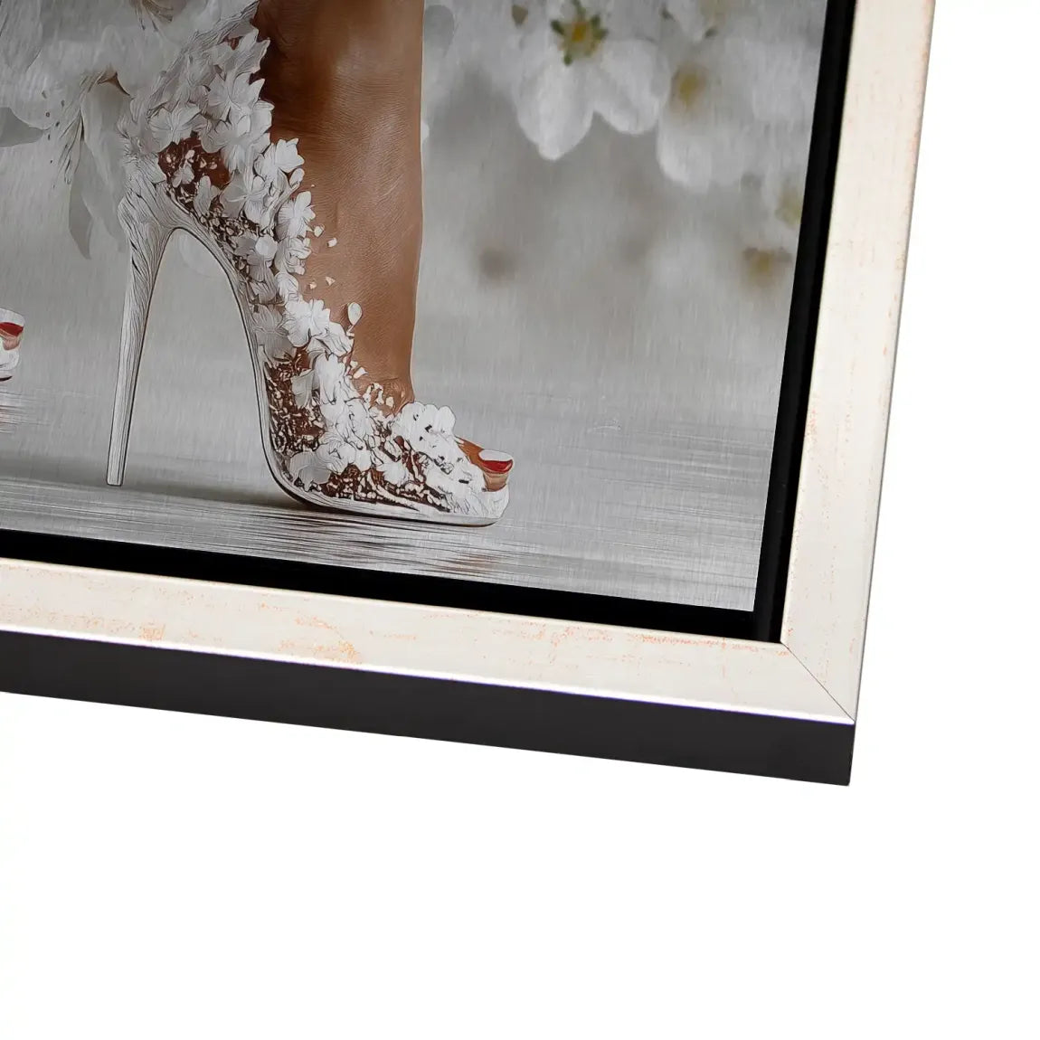 Sensual Blossom Heels Alu Dibond Bild gebürstet