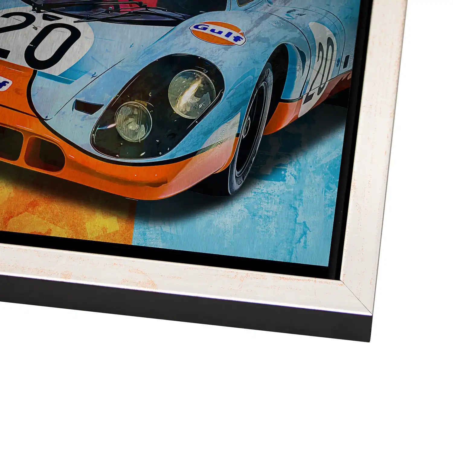 Steve Gulf Porsche 917 AluDibond Gebürstet - INGALERIE