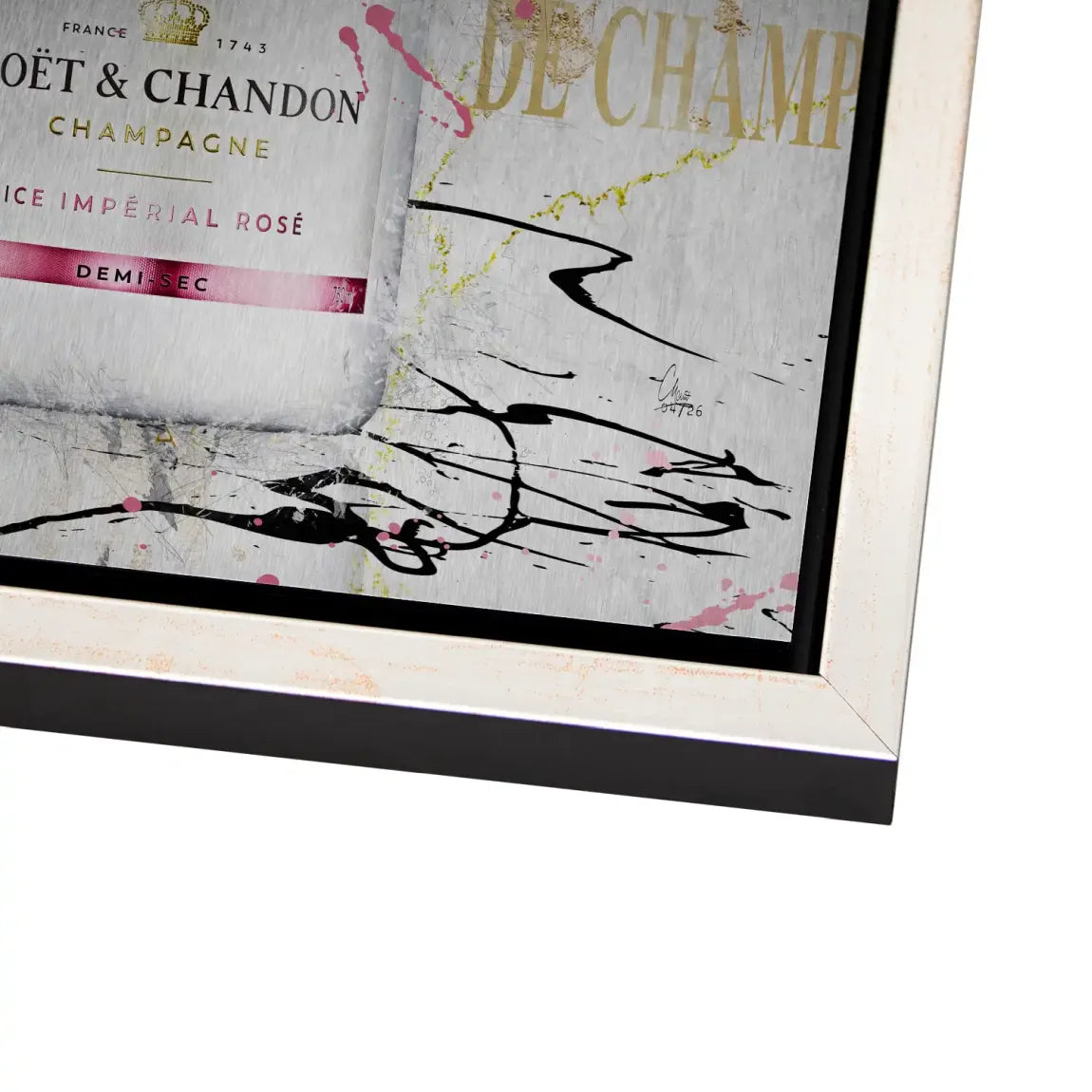 Champagner Glam Aluminiumbild gebürstet