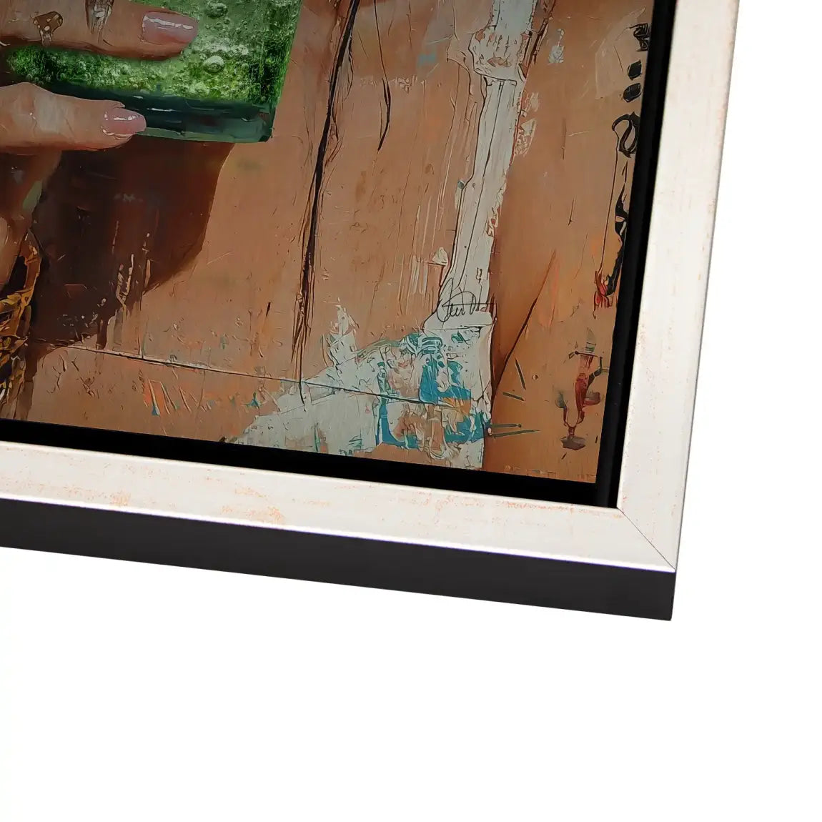 Frida Kahlo Mint Alu Dibond Bild gebürstet