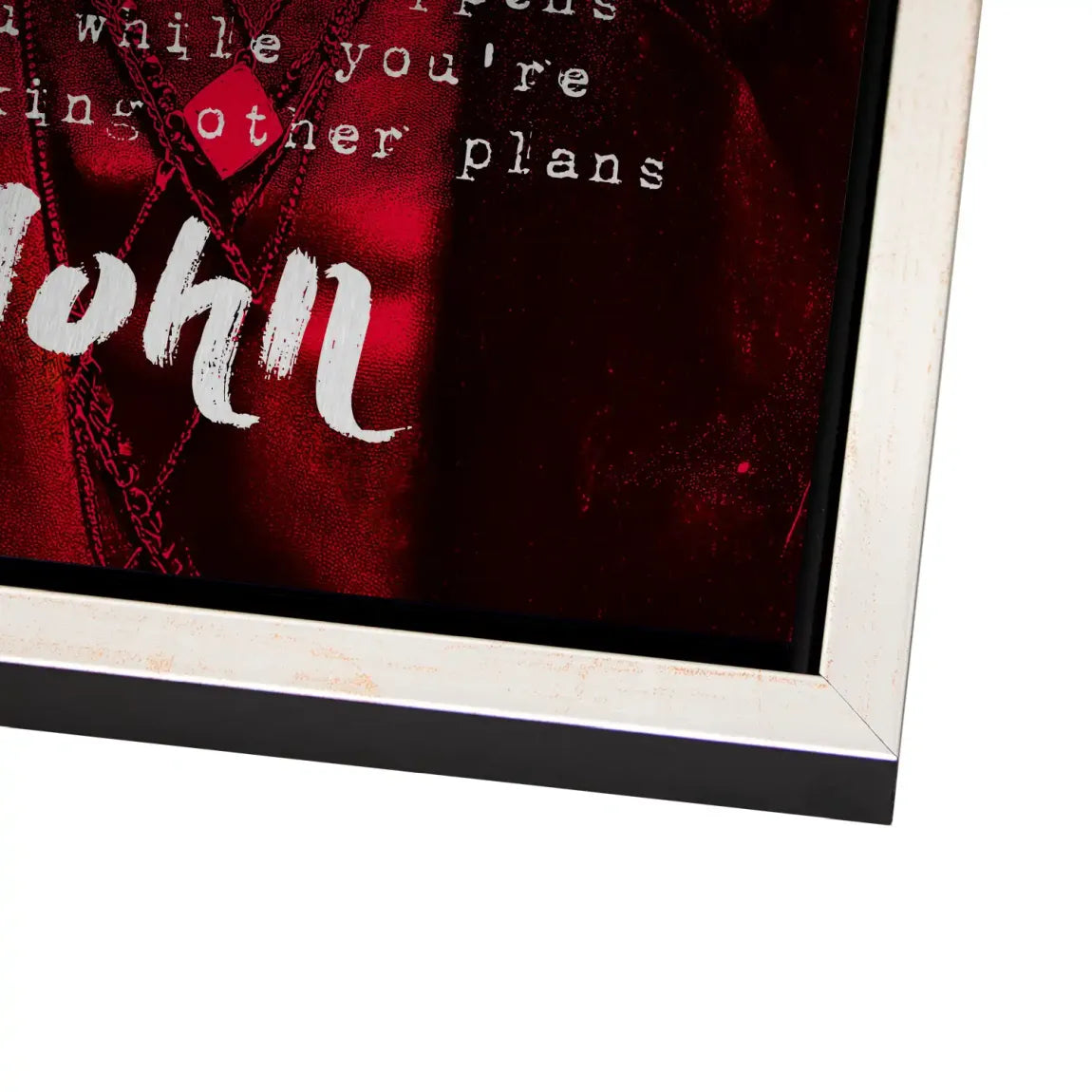 Lennon Red Vision Alu Dibond Bild gebürstet