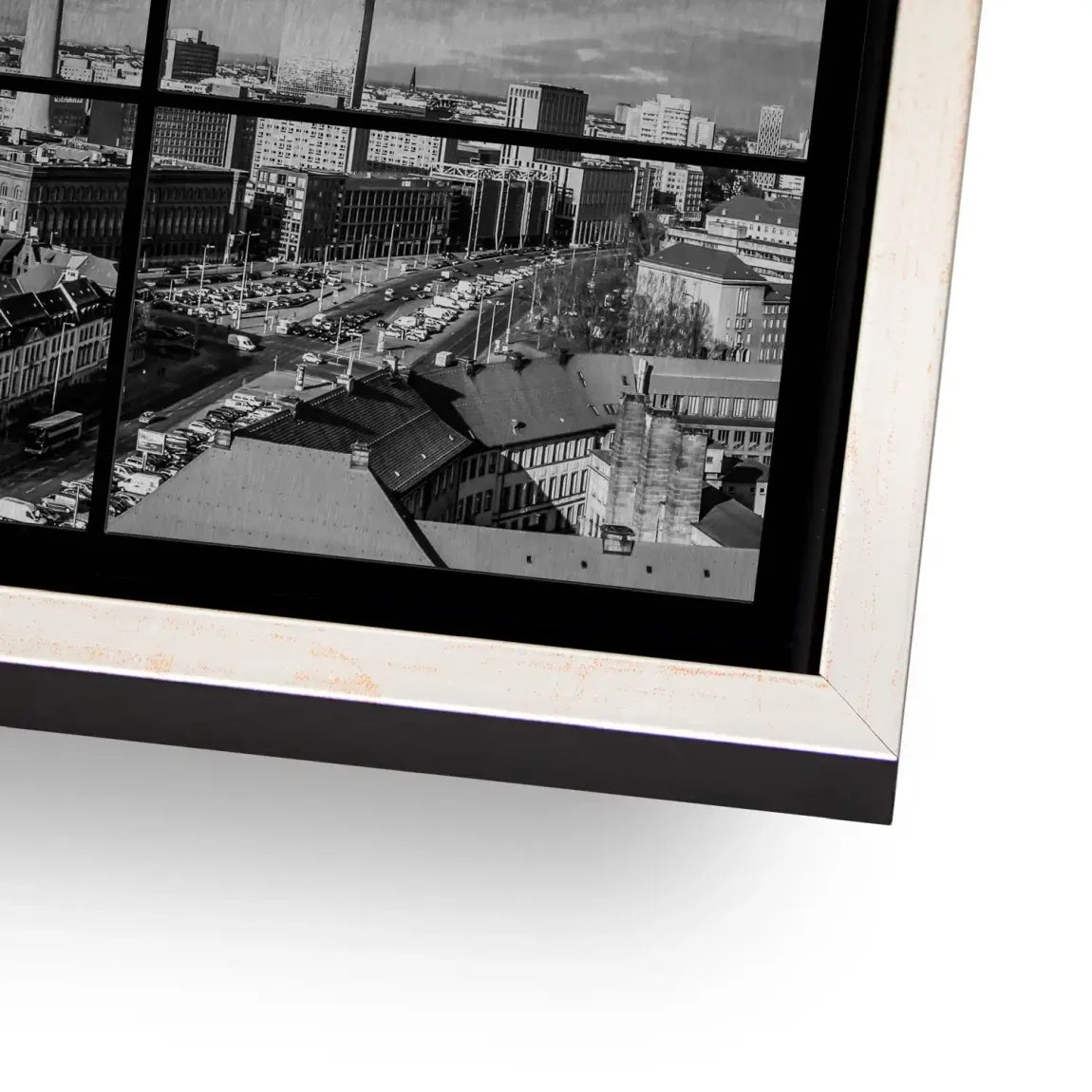 Berlin Skyline Noir AluDibond Gebürstet