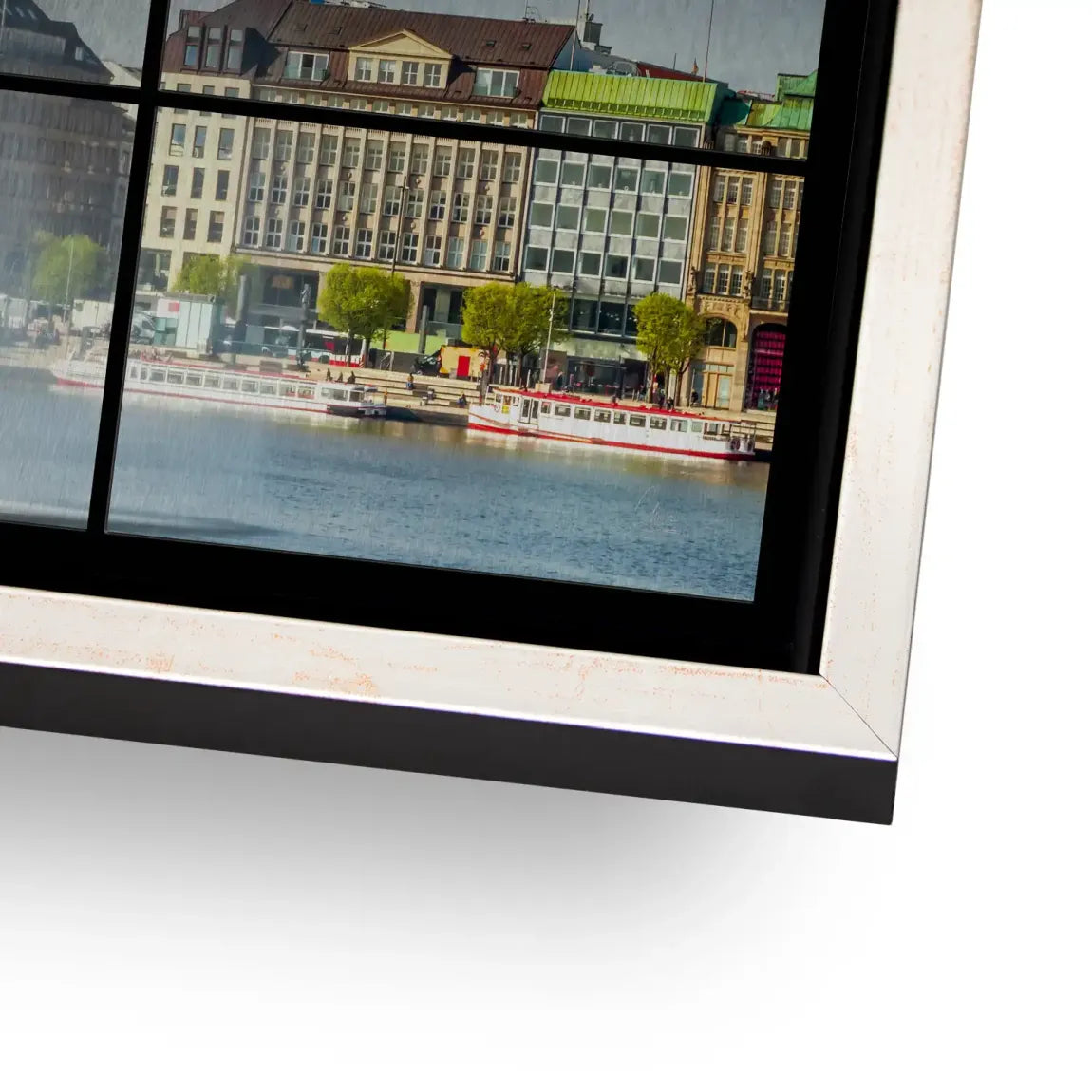 Sunset View Hamburg AluDibond Gebürstet