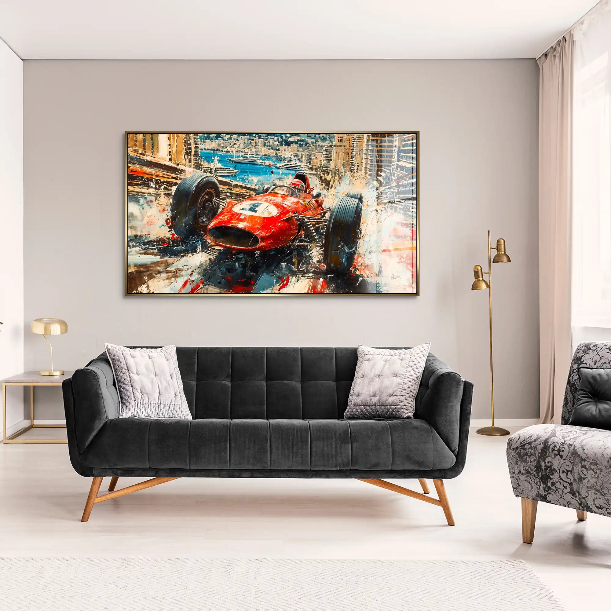 Monaco Formel 1 Retro Acrylglas Bild INGALERiE