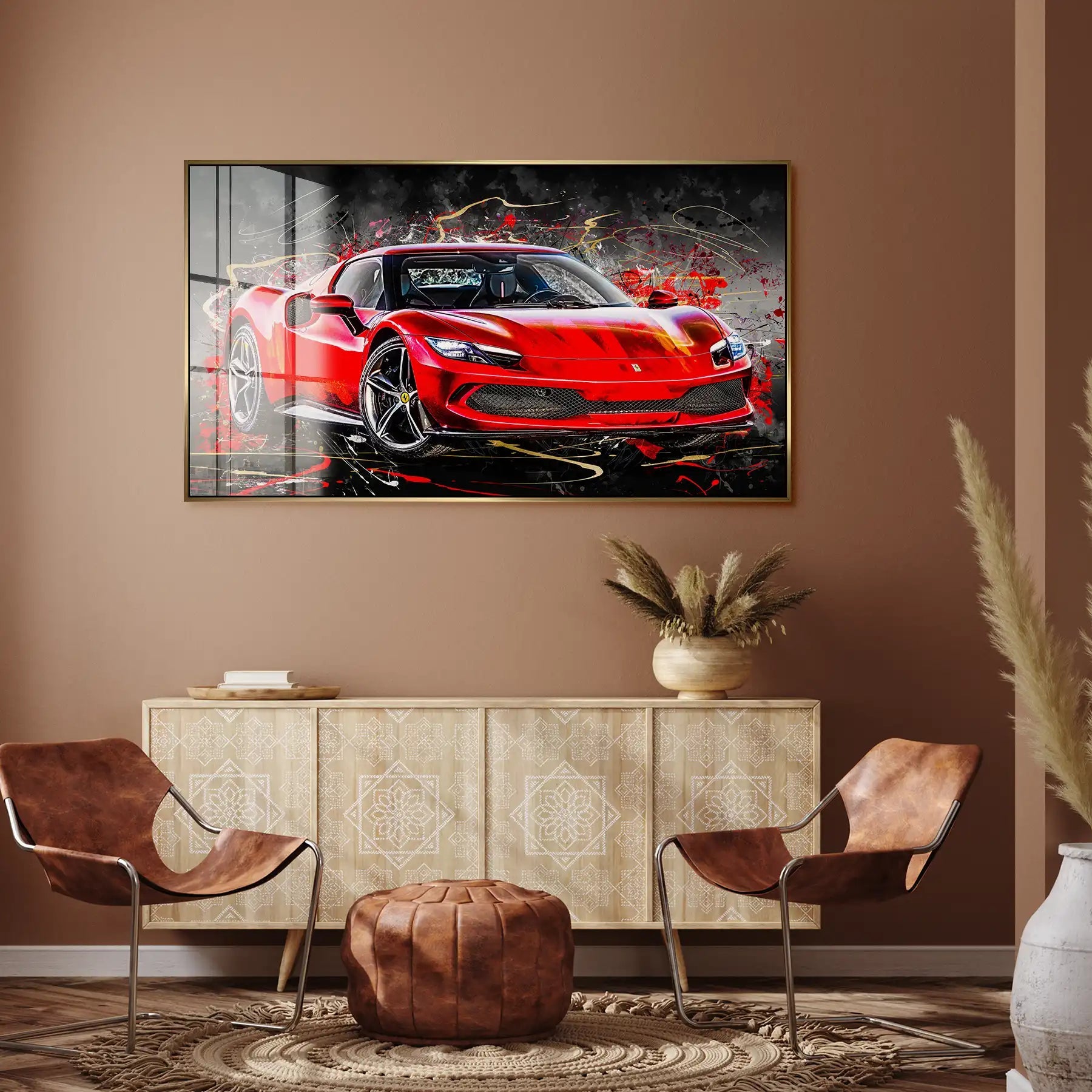 Ferrari 296 Abstrakt Acrylglas Bild INGALERiE