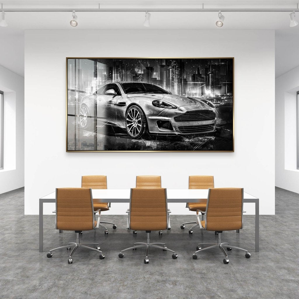 Aston Martin Abstrakt Dark Style Acrylglas Bild INGALERIE