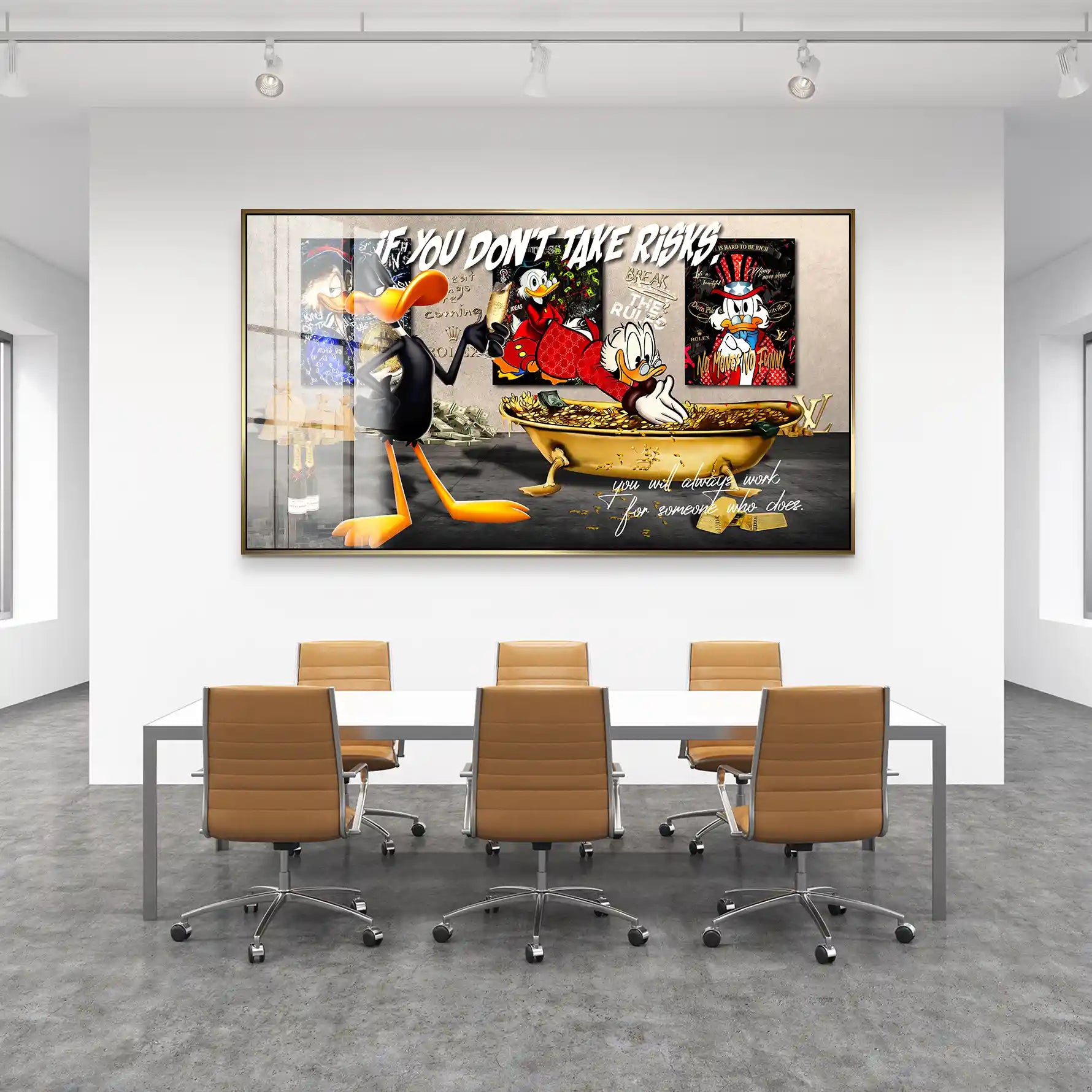 Duffy u. Dagobert Risk Pop Art Acrylglas Bild INGALERIE