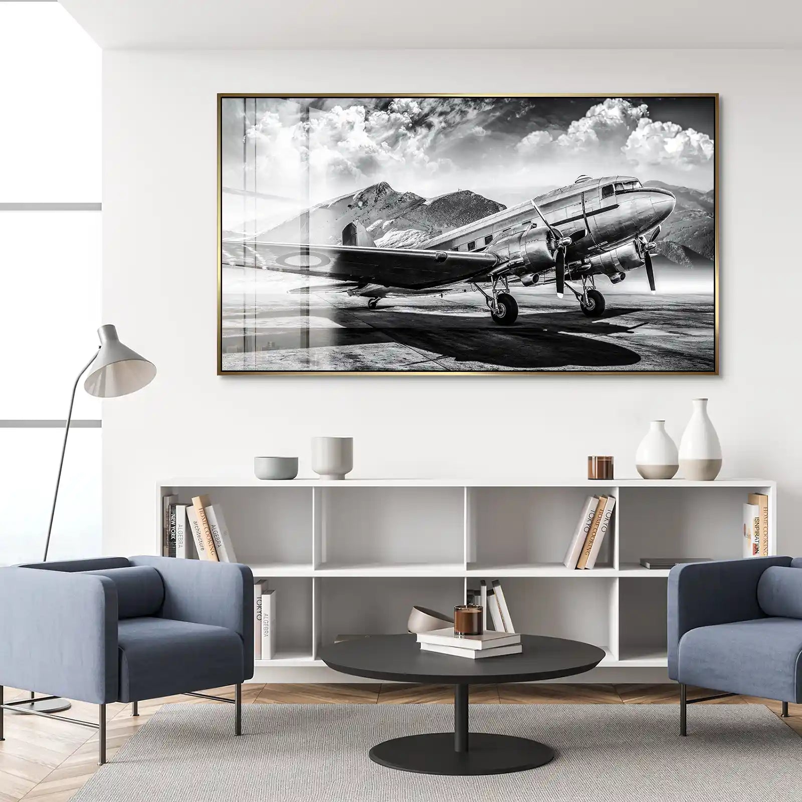 DC3 Retro Flugzeug Acrylglas Bild INGALERIE