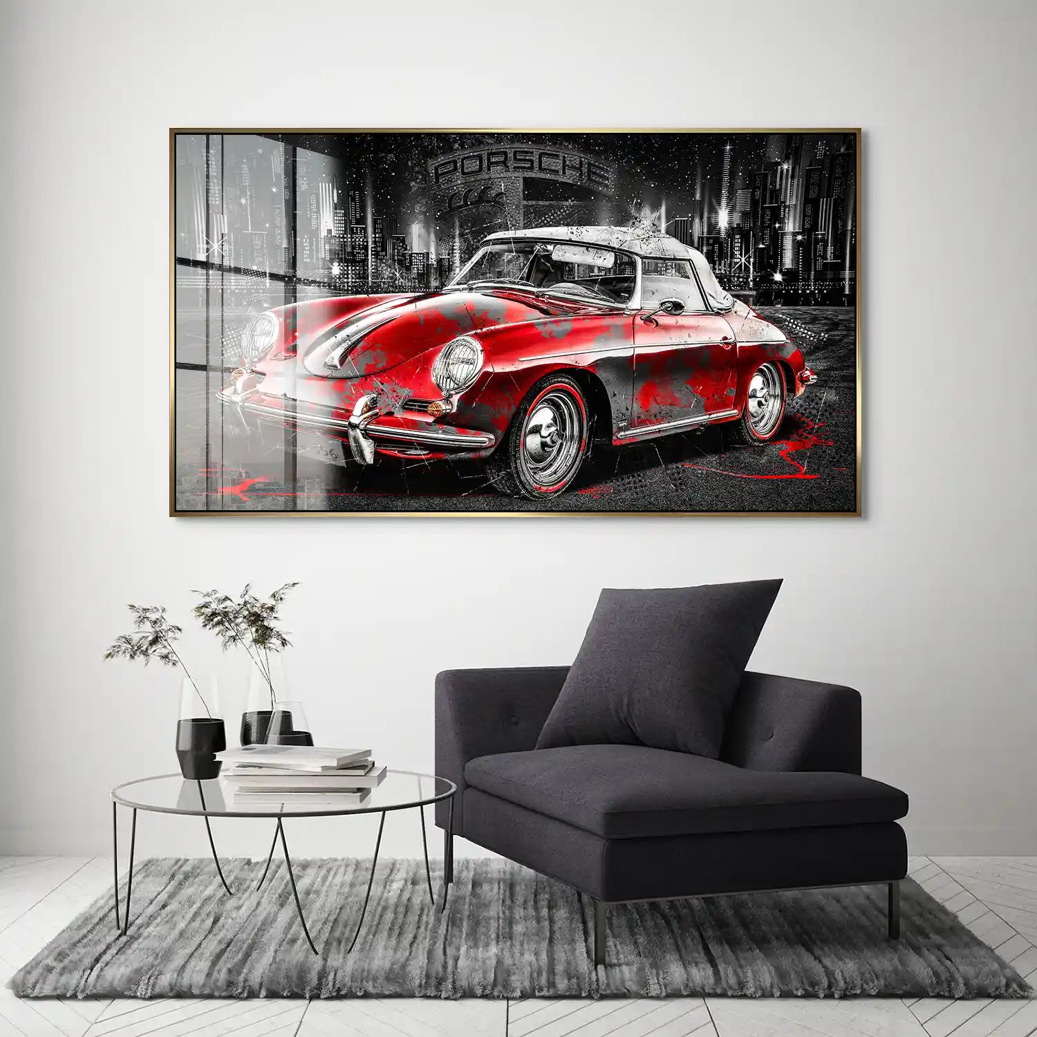 Porsche 356 Abstrakt Acrylglas Bild INGALERIE