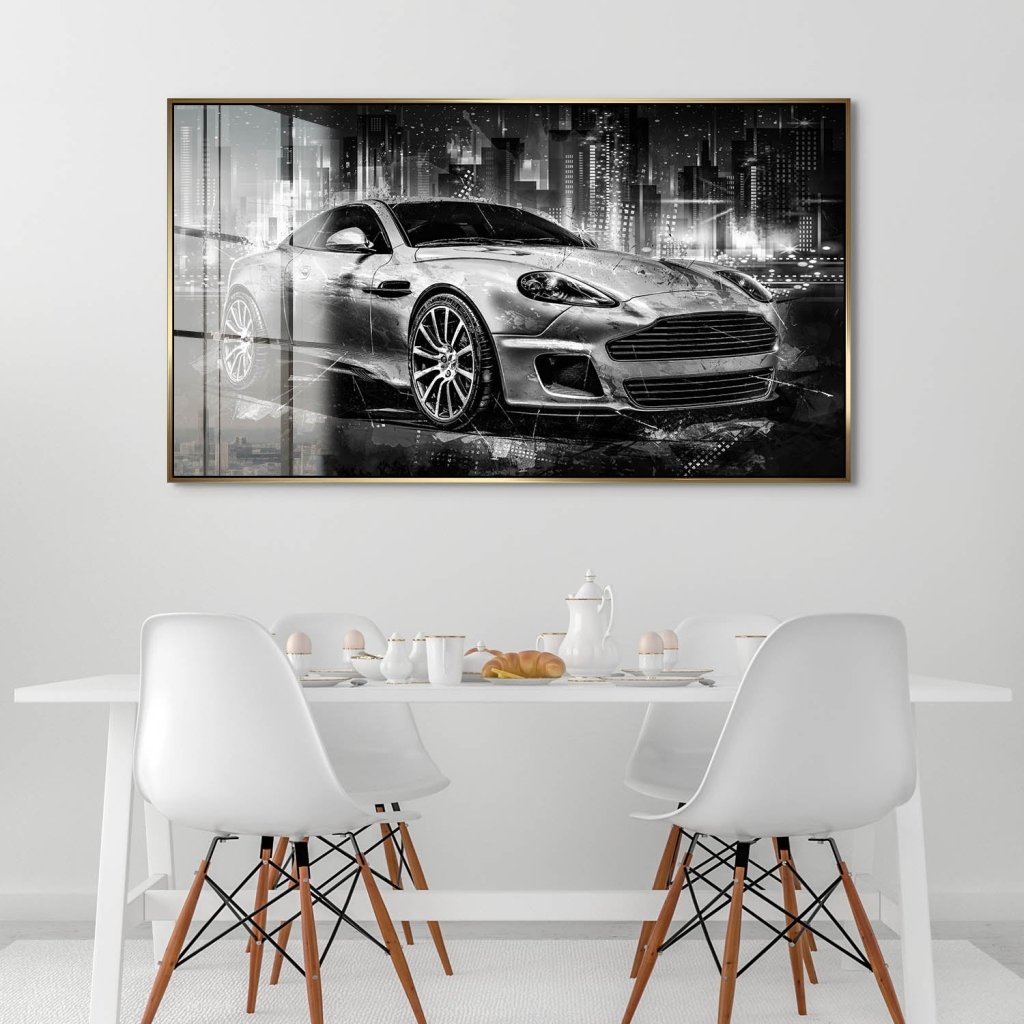 Aston Martin Abstrakt Dark Style Acrylglas Bild INGALERIE