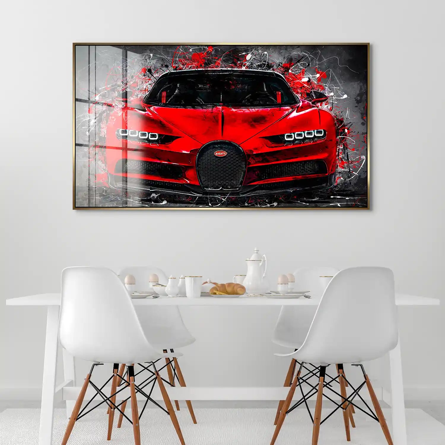 Bugatti Abstrakt Red Style Acrylglas Bild INGALERIE