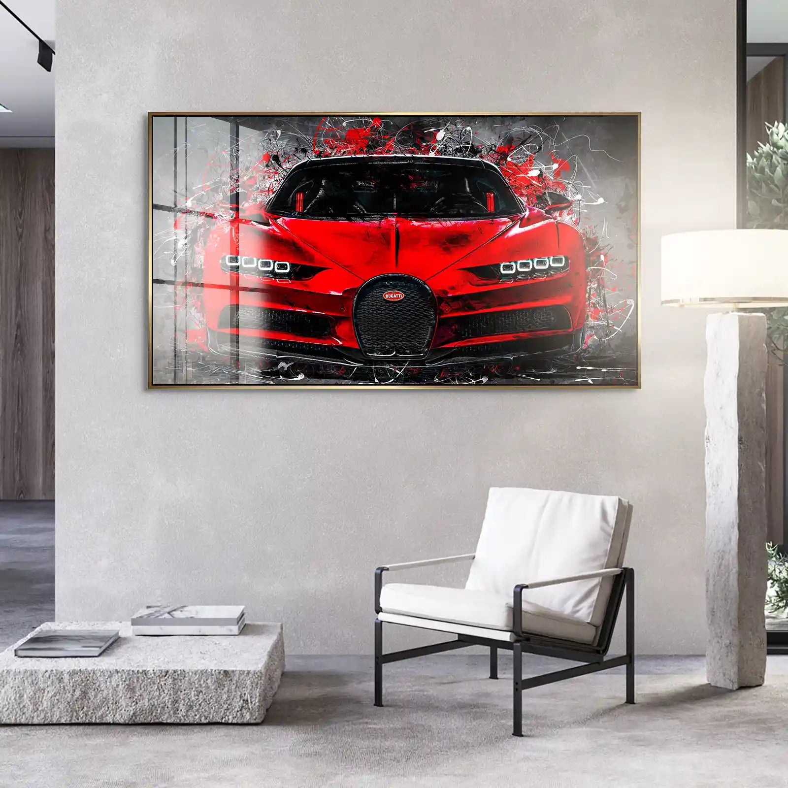 Bugatti Abstrakt Red Style Acrylglas Bild INGALERIE