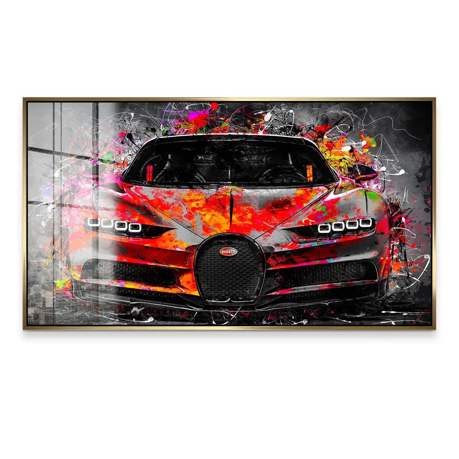 Bugatti Pop Art Style Acrylglas Bild INGALERIE