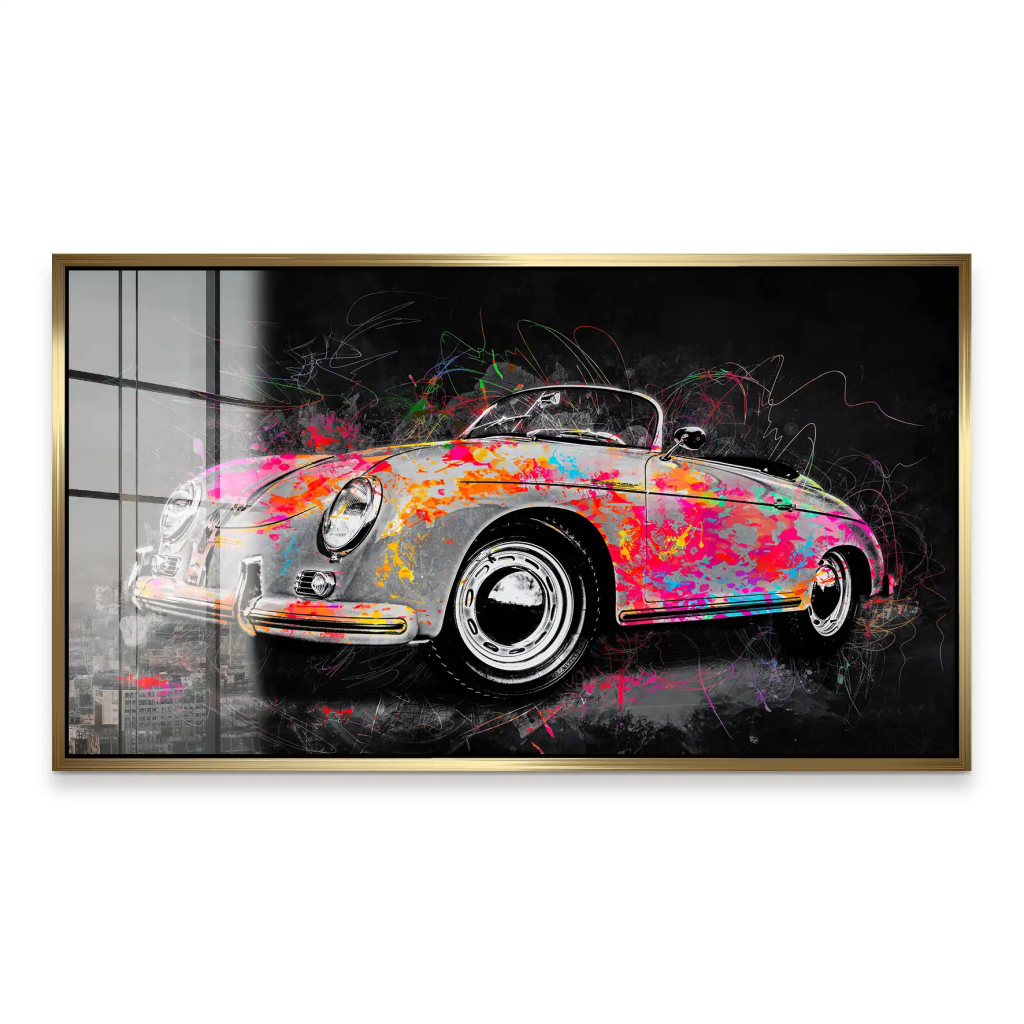 Porsche Speedster Pop Art Style Acrylglas Bild INGALERIE